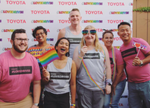 Headliner, Aja, with the crowd at Ann Arbor Pride 2019. Image Credit Jim Toy Community Center.