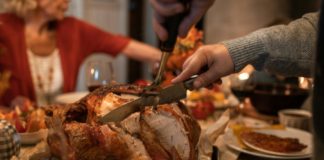 A Picture of a Thanksgiving meal.