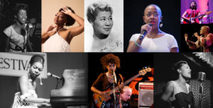 Multiple photos of performers and musicians.