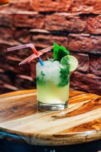 A photo of a mixed drink.