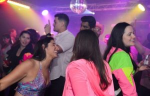 people partying in a bar.