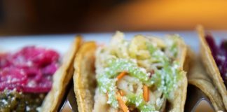 A mexican dish at a restaurant.