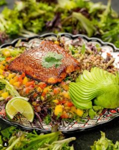 A Mexican dish at a restaurant.