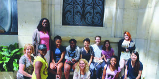 A group of people posing for a picture.