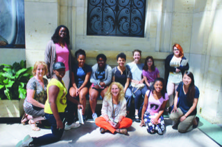 A group of people posing for a picture.
