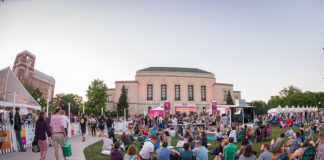 People enjoying a summer festival