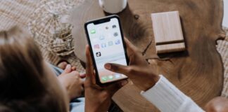A person using their phone.