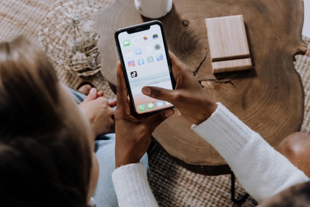 A person using their phone.