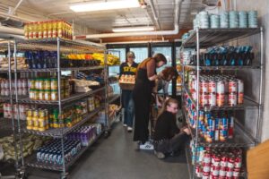 The inside of a store.
