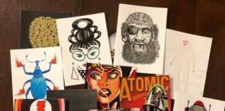 A collage of artwork.