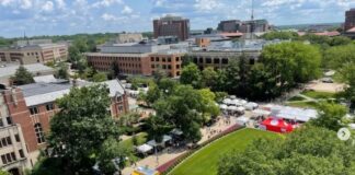 2023 Ann Arbor Art Fair aerial view courtesy of @annarborartfair instagram