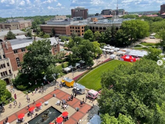 2023 Ann Arbor Art Fair aerial view courtesy of @annarborartfair instagram