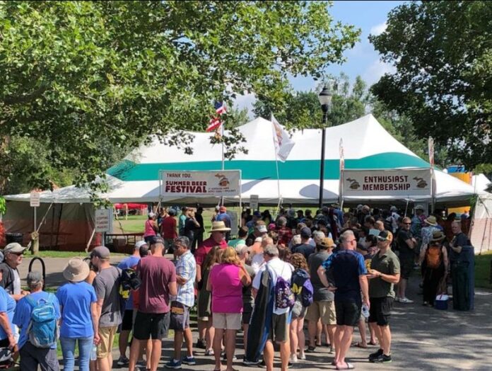 2023 Summer Beer Festival beer line courtesy of @mibrewers instagram