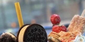 A photo of milkshakes.