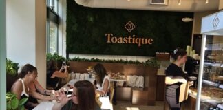 An inside view of a restaurant.