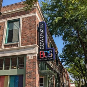 Building it black sign