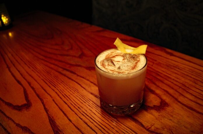 Cocktail on wood table