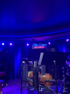 Blue jazz club lights