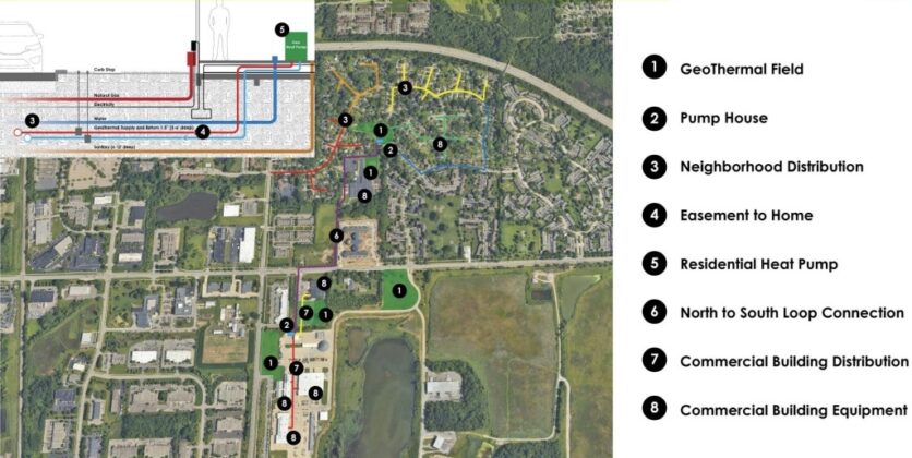 Bryant Park decarbonization plan map. Image Credit - City of Ann Arbor