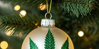 ornament with weed on it