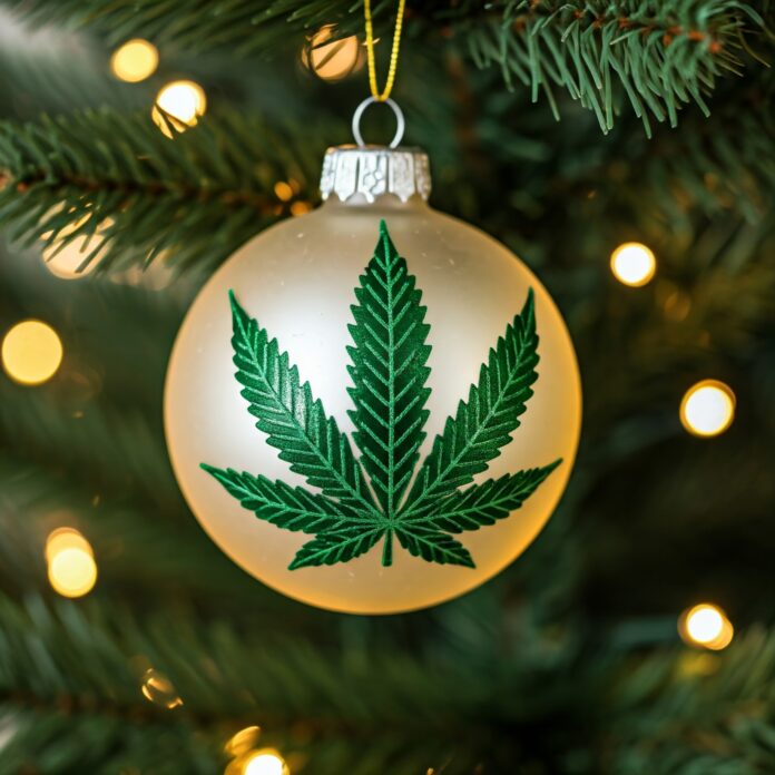 ornament with weed on it