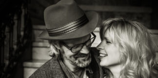 Man and women in black and white photogrpaph