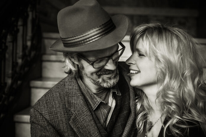 Man and women in black and white photogrpaph