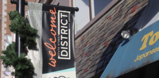 Banner outside building