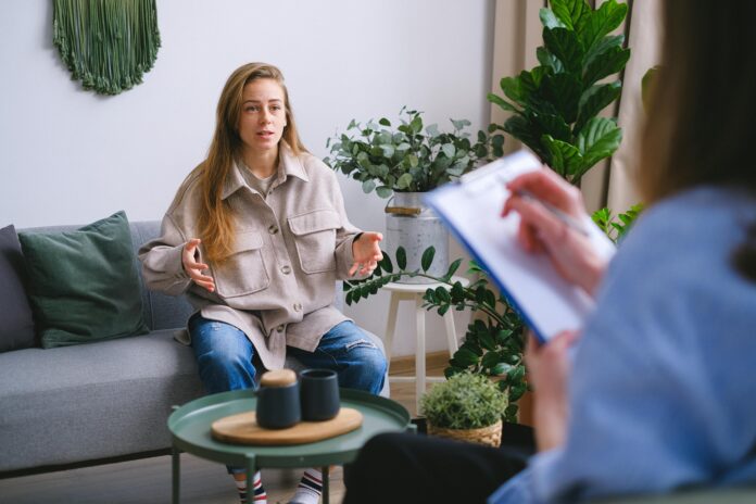 woman in therapy session