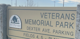 Dog park sign by park sign