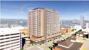 rendering of high building