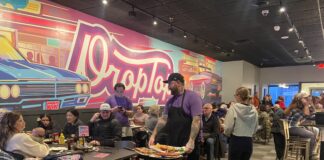 Interior of Droptop pizza