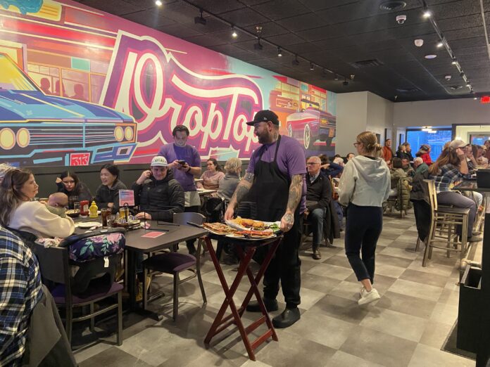 Interior of Droptop pizza