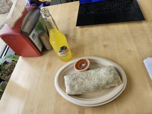 Borimex's chorizo burrito. Photo by Drew Saunders.