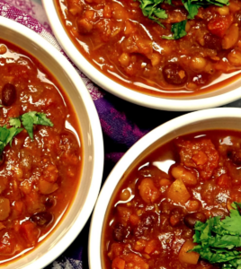 Vegan chili form Ann Arbor Vegan Kitchen.