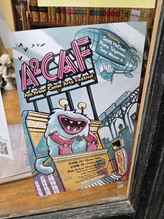 A2CAF 2025 poster. Photo taken by Drew Saunders.