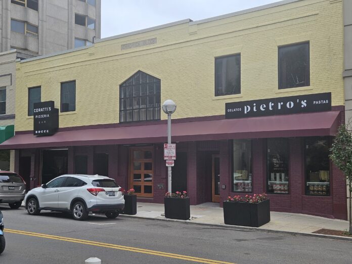 Coratti's has moved into the former Cottage Inn on William Street for its Ann Arbor home. Photograph by Drew Saunders.