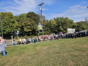 No Kings protest parade on October 18, in Ypsilanti. Photo by Drew Saunders.