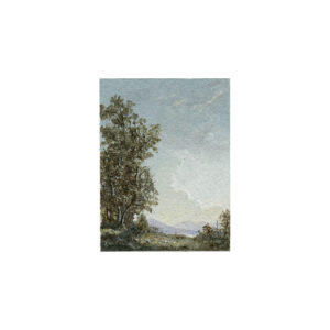 Distance storms and hills, a painting by Jesse Richard. This image was provided by the artist.