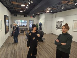 Eck and DeBord in the CLUSTER gallery. Photo by Drew Saunders.