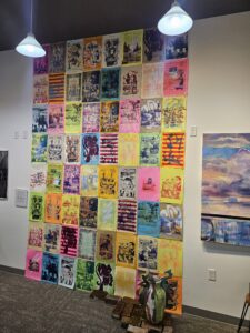 A collage of Civil Rights era media at the Artists and Their Teachers show. Photo by Drew Saunders.