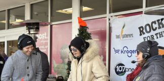 Cam Barrett and Eileen at the Rockin' for the Hungry. Image credit: Food Gatherer's.