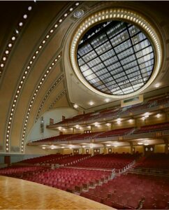 Seats of Hill Auditorium, where the Folk Fest will take place. Image credit: Albert Khan Architecture