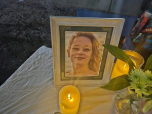 A photograph of Mrs. Renee Good at Liberty Plaza, on Friday evening. Photo by Drew Saunders