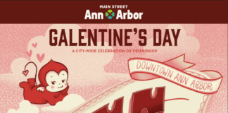 Galentine Day 2026 poster. Image credit: Main Street Ann Arbor.