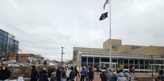 Ann Arbor Against Ice. Photo by Drew Saunders.