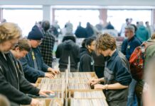 Record Store Day to Return to the Downtown AADL Library on April 18 Attendees at a previous Record Store Day. Image credit: Lia Giannotti.