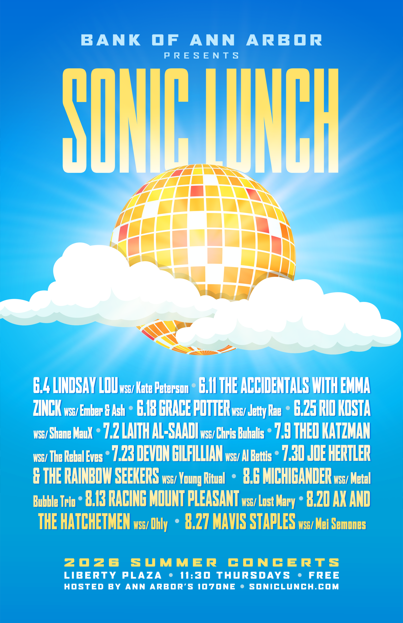 Sonic Lunch Announces Another Summer Lineup of Free Live Music