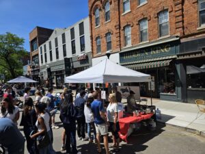 The line to the Hao Chi booth at the 2026 Taste of Ann Arbor. Photo by Drew Saunders.