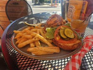 The ranch burger at Ranch Honky Tonk. Photo by Drew Saunders.